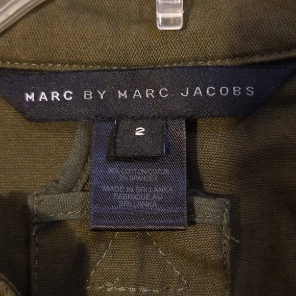 Marc Jacob's Olive Green Military Style Dress Sz:2 - Picture 2 of 8